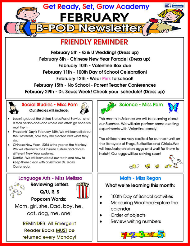 Delray Beach Day Care Facility | Monthly Newsletter